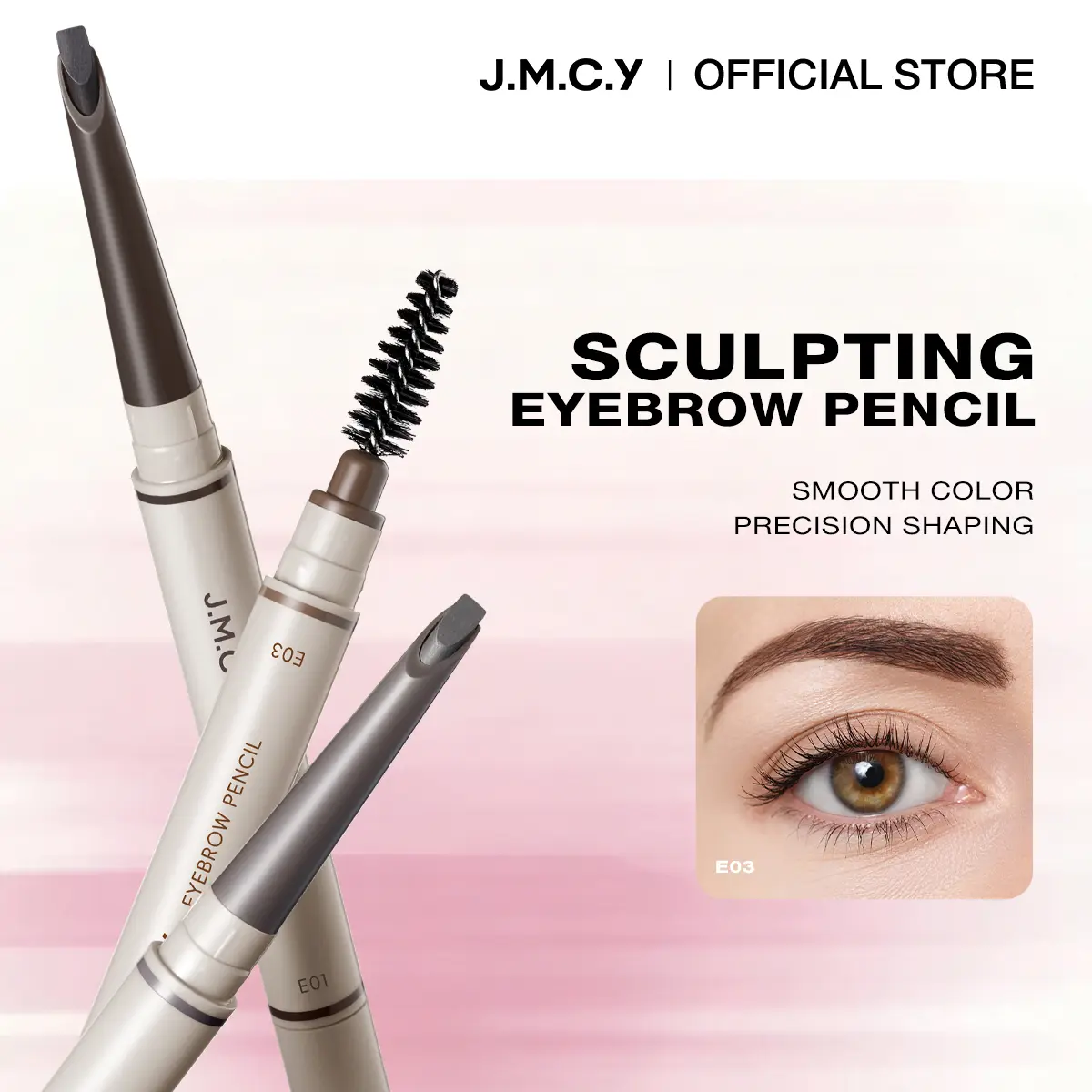 88% OFF【Makeup Artist Approved】JMCY Dual End Blade Eyebrow Pencil, Precision Blade Tip & Spiral Brow Brush, Waterproof Sweatproof Long Lasting Brow Pen, Herbal Infused Create Realistic Hair-Like Natural Brows, 5 Shades for All Hair Colors