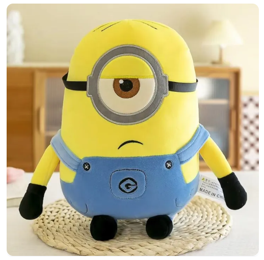 13% OFF Cute Minions Movie Characters Yellow Plush Toys Bob Stuart In Jeans Soft Dolls Toys & Hobbies Christmas Birthday Gift
