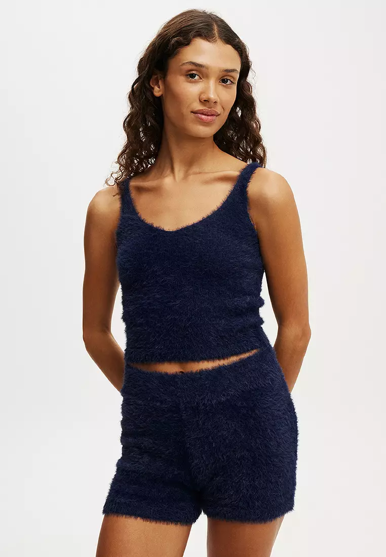 78% OFF Fluffy Knitted Cami Top