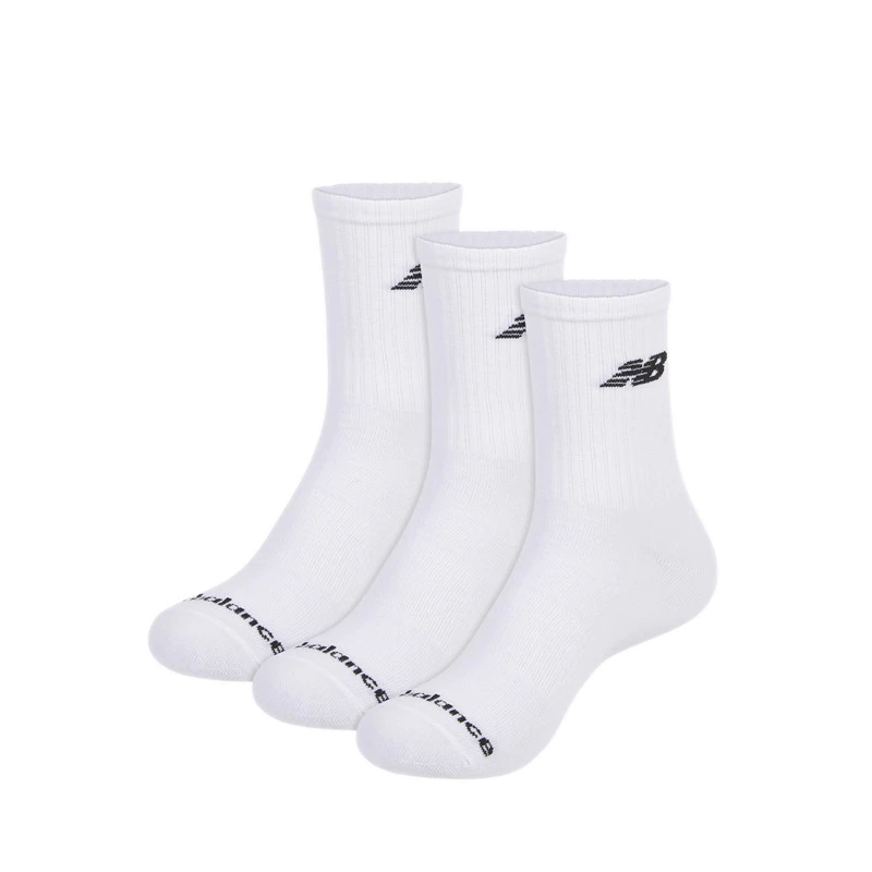 New Balance Everyday Lightweight Quarter Crew Unisex Socks 3 Pack - White