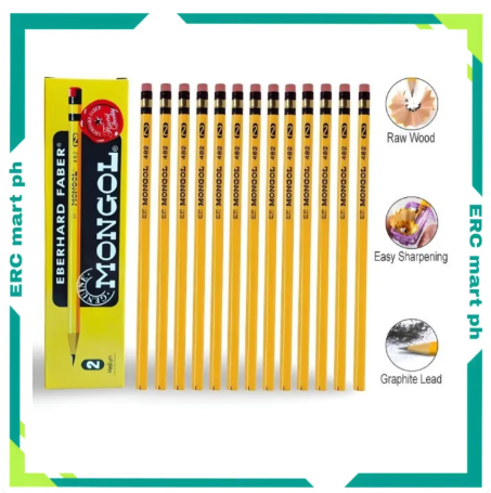 79% OFF ERC 12pcs/Box: Mongol Pencil no. 2 Soft Eraser, Original Lapis Art Business School Office JUMBO XL.
