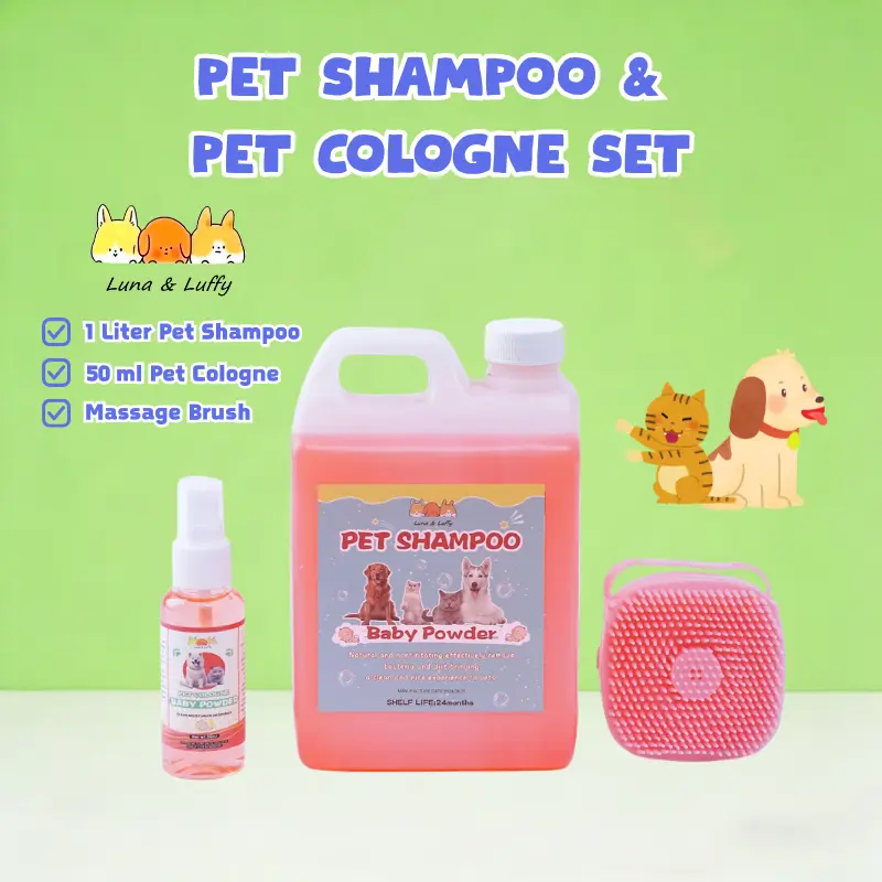 54% OFF Madre De Cacao Pet Shampoo Set for Dogs & Cats Cleanses & Nourishes Fur Antibacterial & Deodorizing 1L