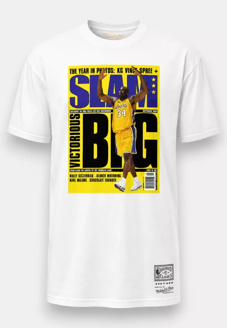 41% OFF Mitchell & Ness Slam Tee Shaquille O'Neal Los Angeles Lakers T-Shirt [6Q3]