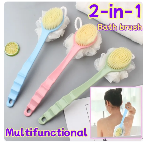 47% OFF Bath Shower Brush Back Scrubber with Long Handle spa exfoliating body massage brush