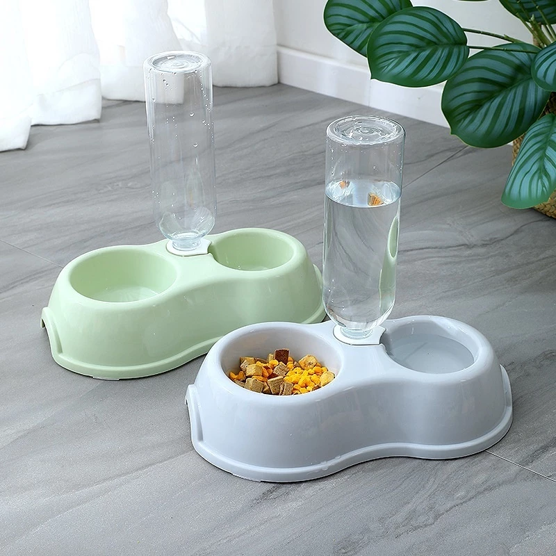 46% OFF Pet bowl cat bowl dog bowl two in one food water bottle set