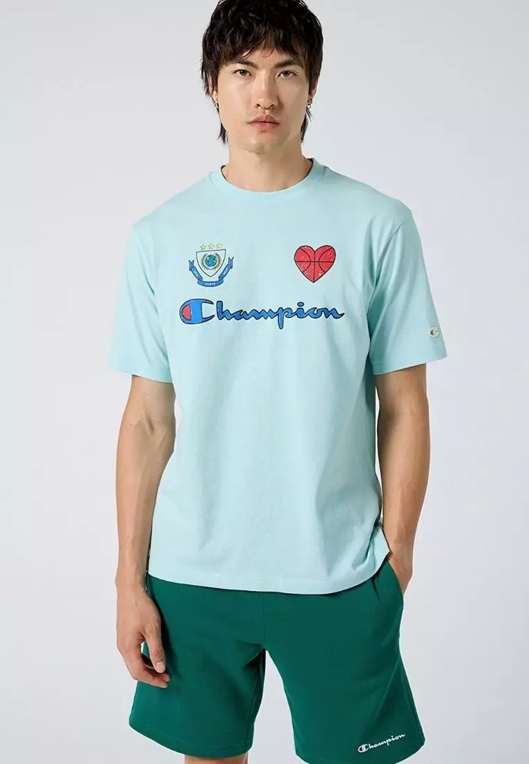40% OFF Champion Label-Printed Crewneck T-Shirt