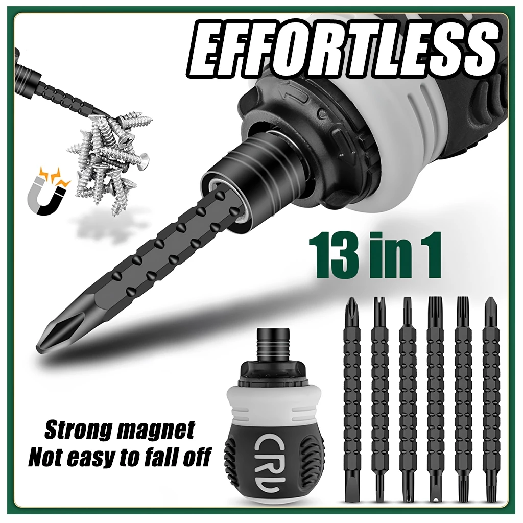 57% OFF 13 in 1 Ratchet Screwdriver Set Mini Hand Tool Cross Groove Drill Telescopic Small Repair Tools CRV