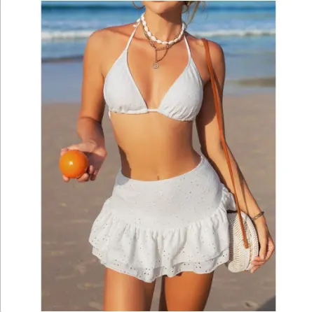 55% OFF 3 in 1 Bikini with Cover up Swimwear Swimsuit Beach Wear