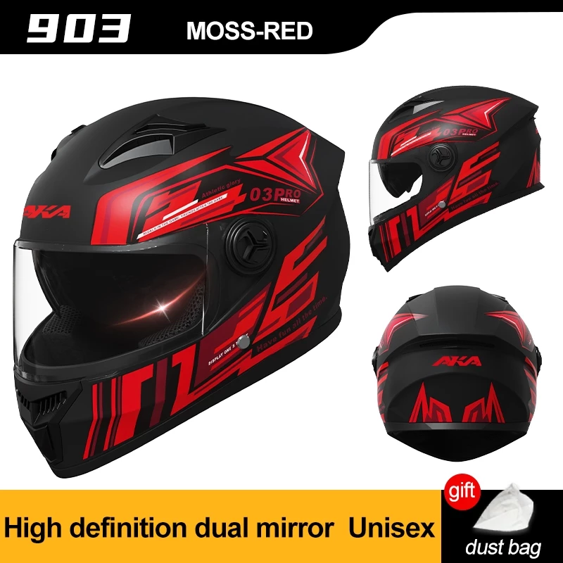 30% OFF AKA903 motorcycle full face helmet with ICC for men and women, full coverage anti-fog full face helm