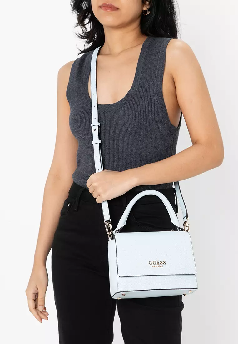 56%OFF GUESS Fedana Top Handle Flap Bag