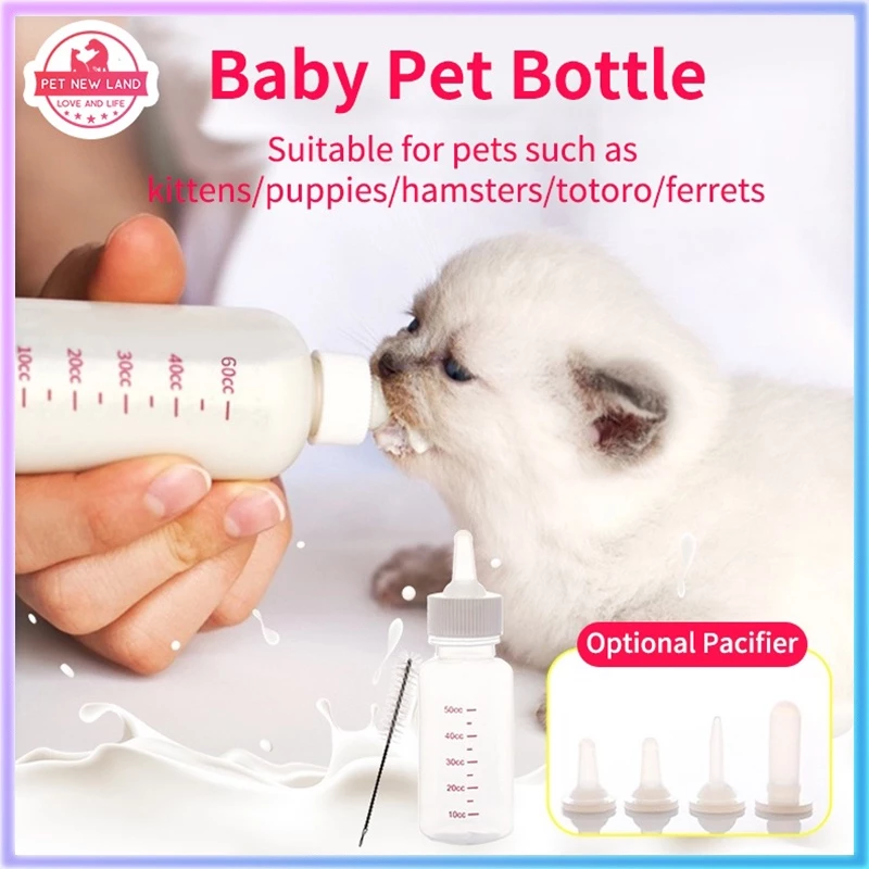 50% OFF 6pcs Pet milk bottle set feeding dog kitten cat rabbit nursing water milk bottle