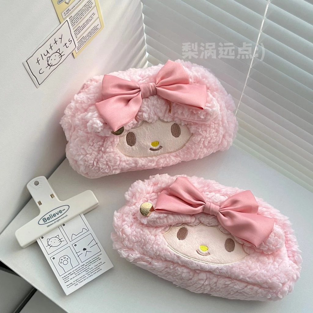 53% OFF 1Pc plush lamb pencil case, cute cartoon large capacity pencil case, stationery, study supplies