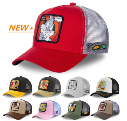 68% OFF Bunny Baseball Cap Mesh Hat Snapback Cartoon Mesh Hat Women Men TAZ Daffy ROAD Anime Trucker Hat