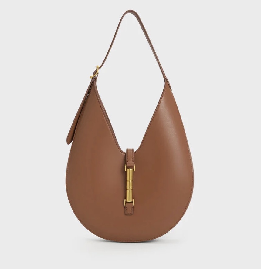 20% OFF Cesia Metallic-Accent Hobo Bag - Chocolate