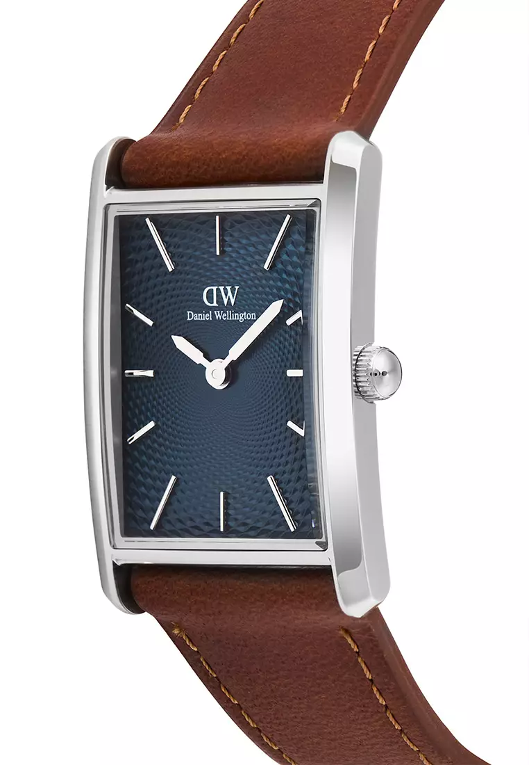30% OFF Daniel Wellington Bound 35x24mm Durham Arctic Guilloché Silver - Men Watch stainless steel Leather strap watch DW Official Authentic Original