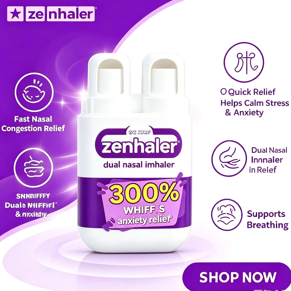 58% OFF Zenhaler Double Hole Nasal Anxiety Relief Stress Relief Focus Boost ZenHaler Dual Nasal Inhaler