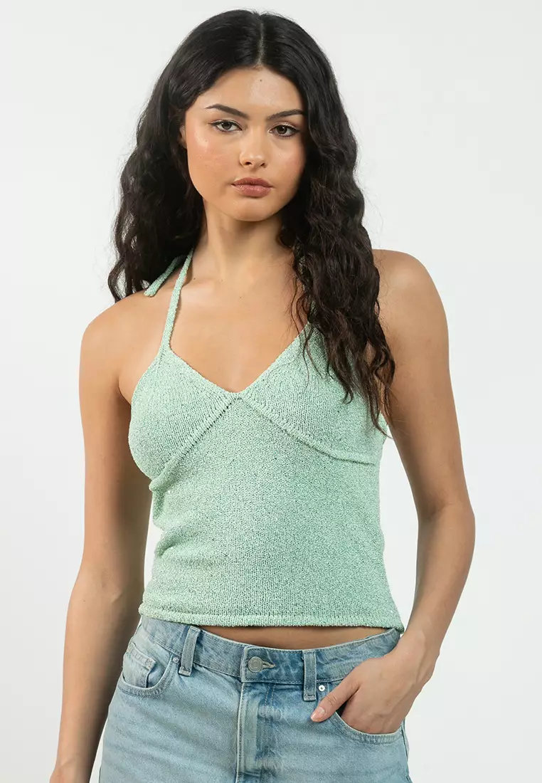 69% OFF Cotton On Sparkle Knit Halter Top