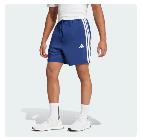 40% OFF adidas Lifestyle Essential 3-Stripes Chelsea Shorts Men Blue JE6439