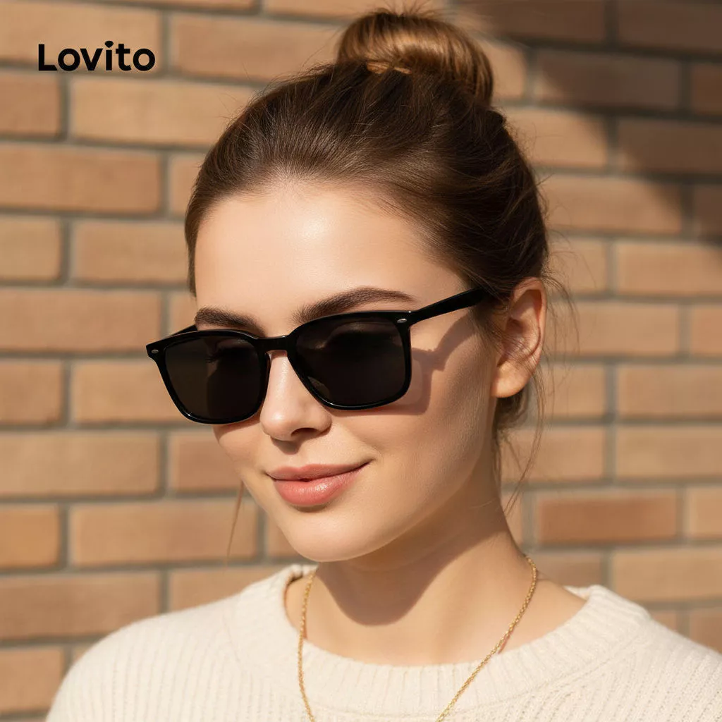 30% OFF Lovito Women Casual Fashion Simple Classic Korean Sunglasses LNA32293