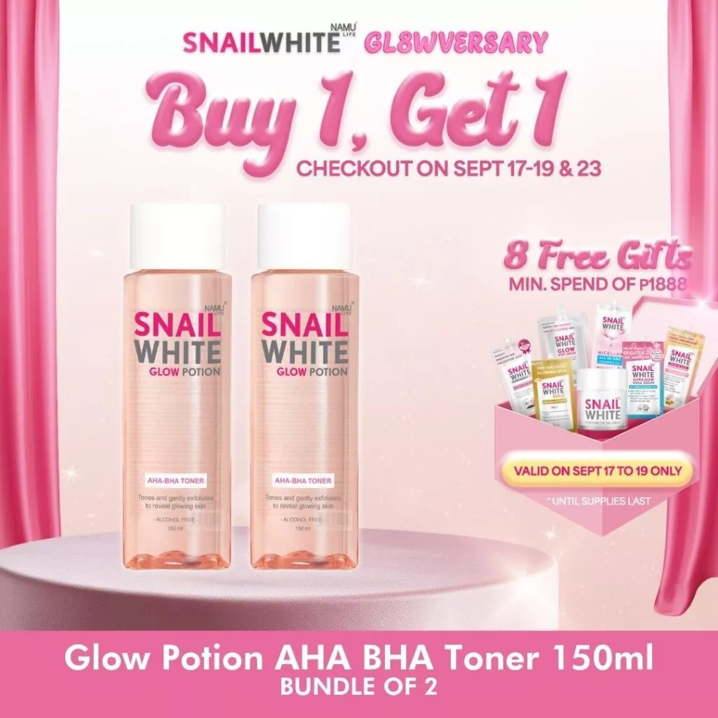 50% OFF SNAILWHITE Glow Potion AHA·BHA Toner 150ml Bundle of 2 [Niacinamide]