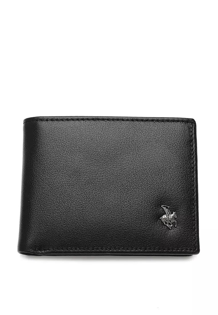31% OFF Swiss Polo Men's Genuine Leather RFID Blocking Wallet - Black
