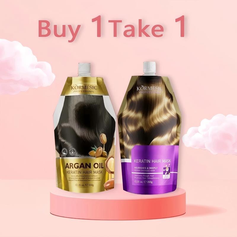 57% OFF【BUY 1 TAKE 1】Botox Keratin Hair Treatment Mask 350g Deep Repair Damage Frizzy Hair Soft Smooth Straightening Organic Repair Conditioner