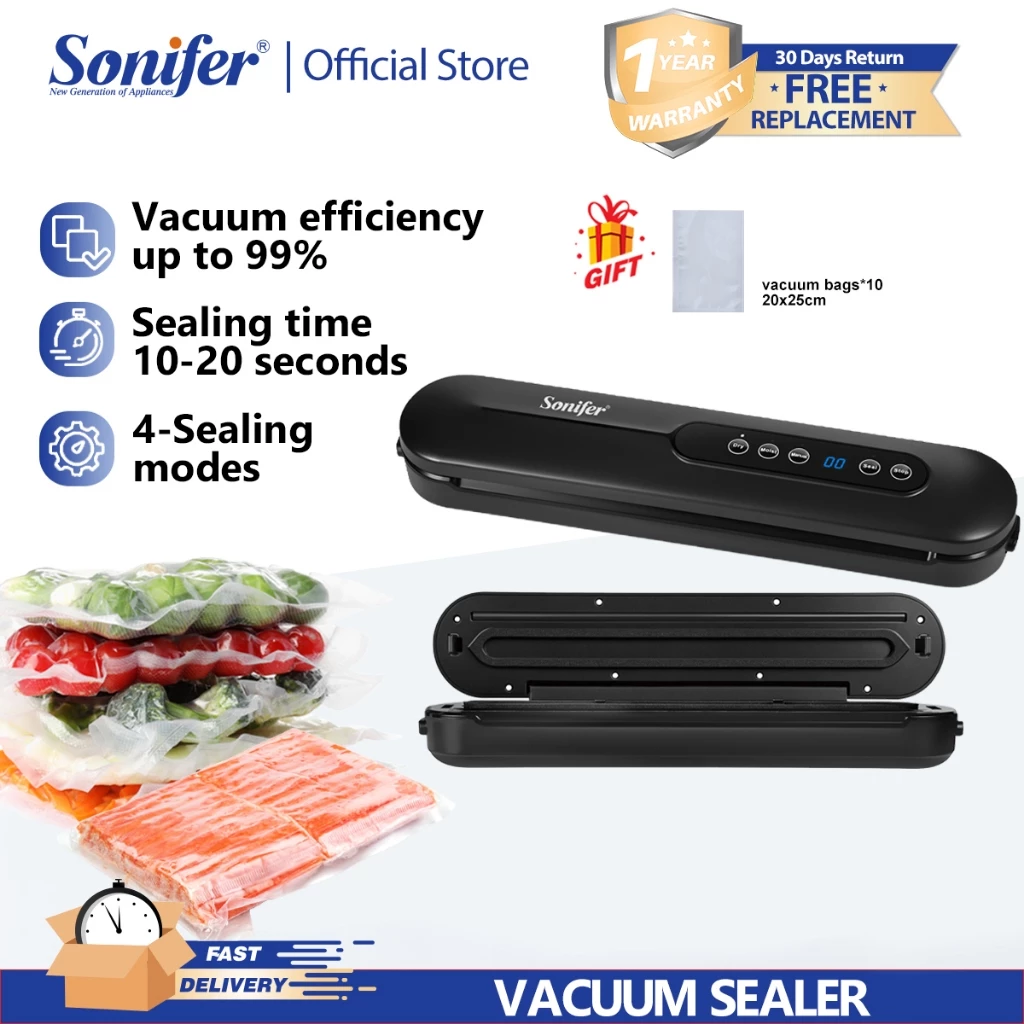 41% OFF Sonifer Vacuum Sealer Food 4 Sealing Modes Electric Sealer For Food Packaging Sealer Machine