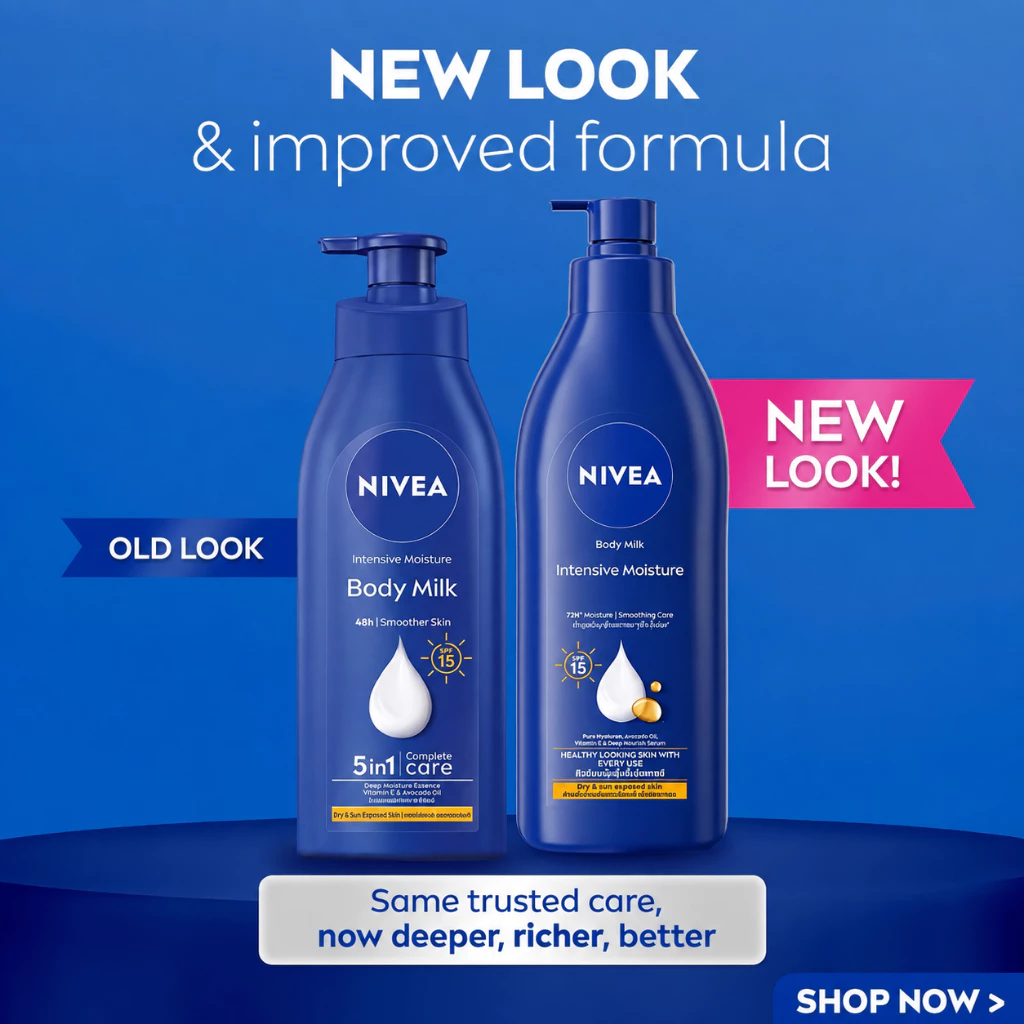 50% OFF BUY 1 TAKE 1 NIVEA Body Milk Rich Nourishing Moisturizing Lotion for dry skin, 500ml