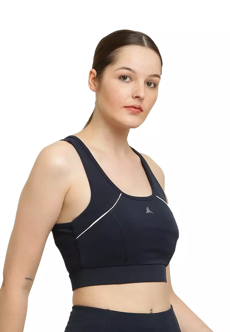 85% OFF Fitleasure Womens Navy Active Premium Training/Workout Sport Bra