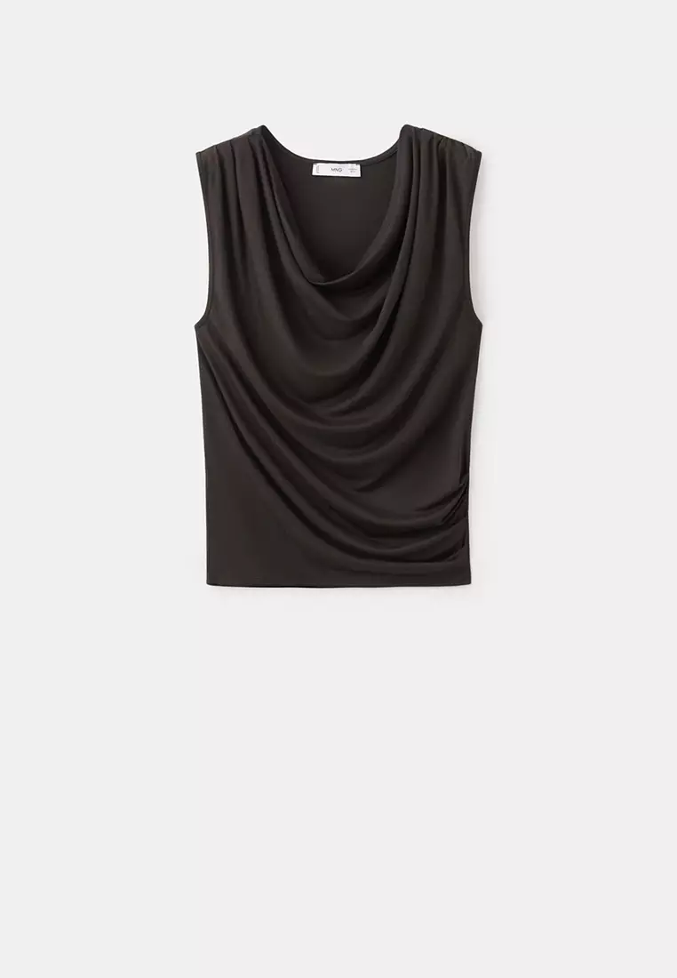60% OFF Draped Fitted Top