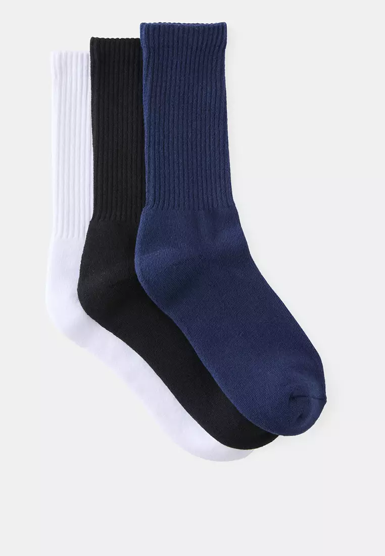 64% OFF 3-Pack Essential Crew Socks
