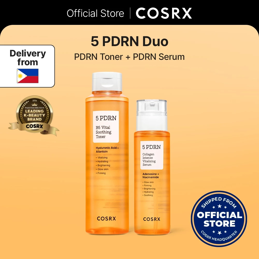 25% OFF [COSRX OFFICIAL] 5 PDRN DUO | PDRN Toner 280mL + PDRN Serum 100mL, Travel Kit) Toner 80mL + Serum 50mL