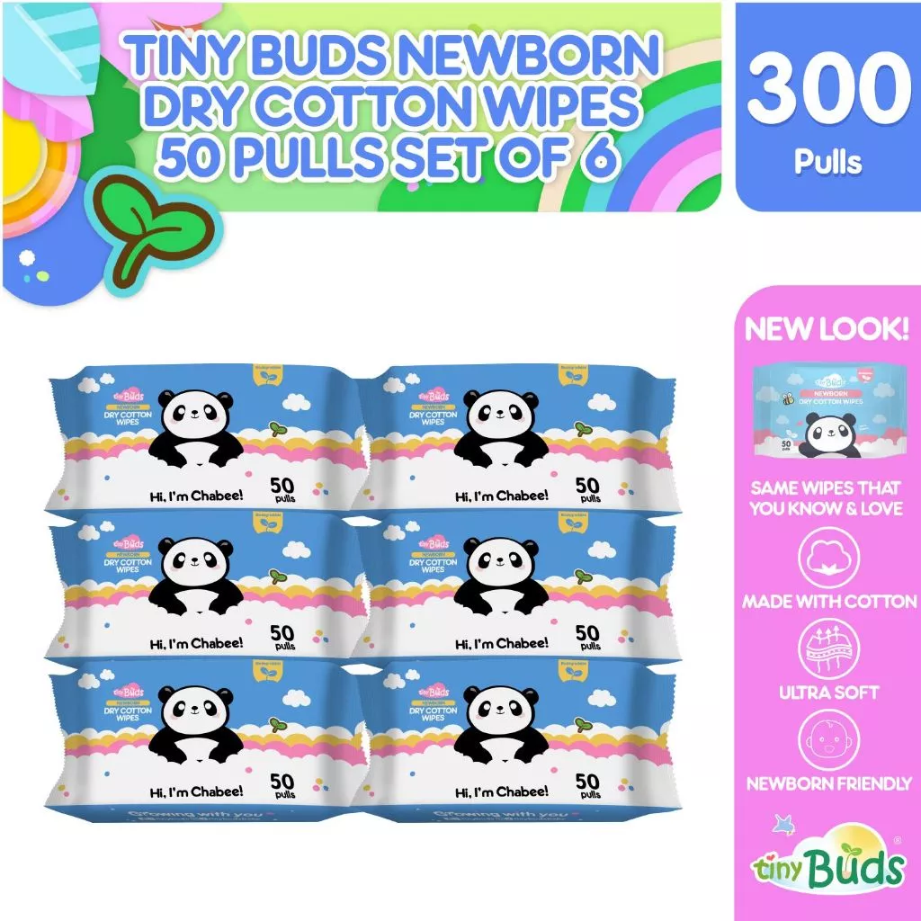 40% OFF Tiny Buds Newborn Dry Cotton Wipes Buy 5 Get 1 Free