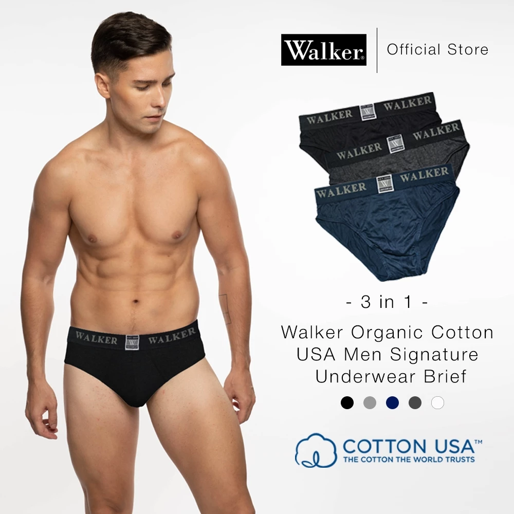 20% OFF Walker Organic Cotton USA Men Signature Underwear Brief (3 in 1 pack)