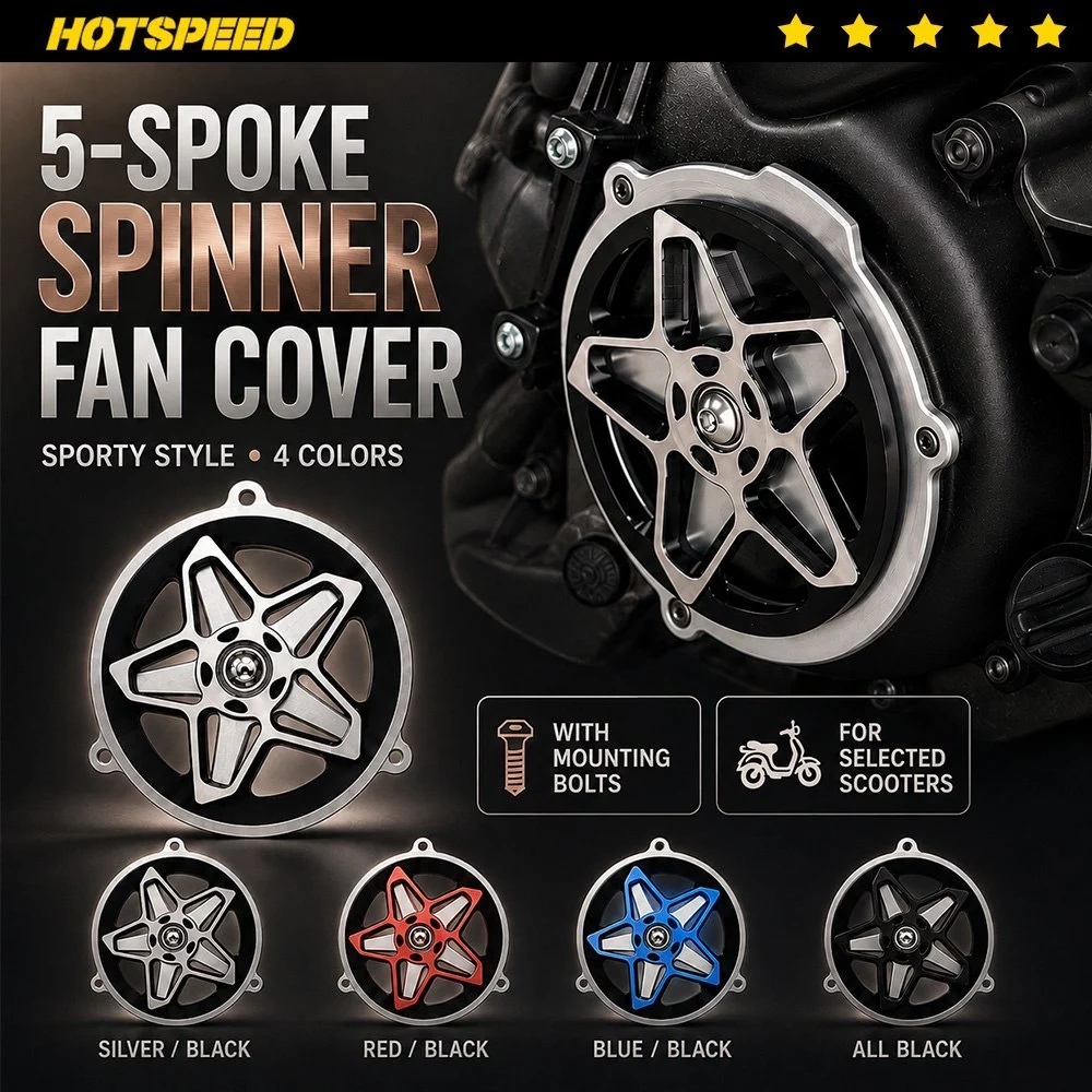 56% OFF HOTSPEED Mio i 125 Fan Cover Spinner Motorcycle CNC Fan Cover Honda Beat Scoopy Vespa Fino Filano