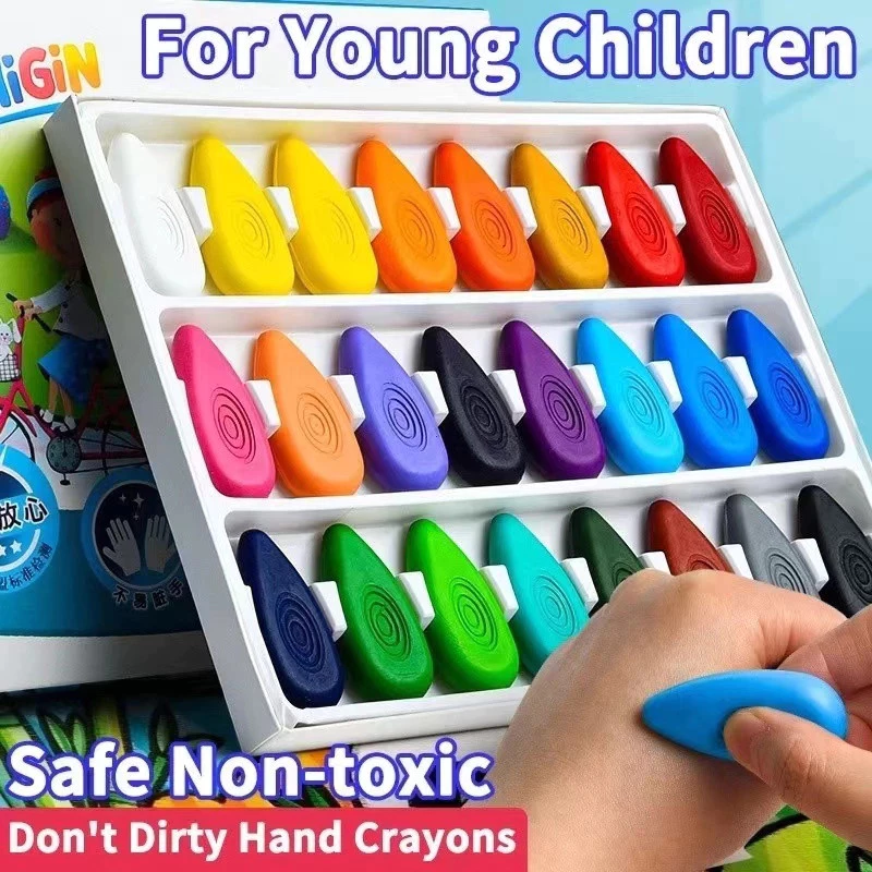 61% OFF 12/24/36 Colors Water Drop Crayons Set Washable Painting Crayon Art Materials Children Crayon Case