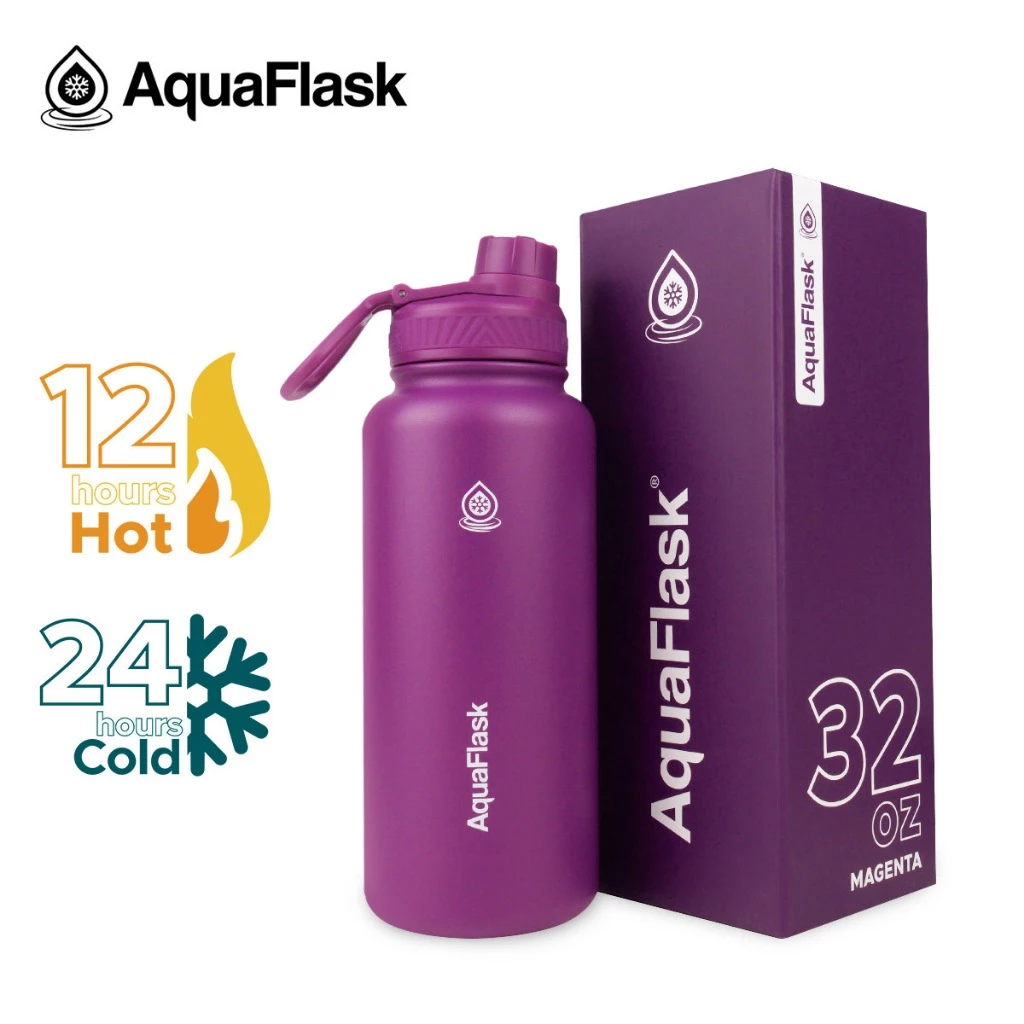 73% OFF AquaFlask (32oz) Wide Mouth with Cap Lid Vacuum Insulated Drinking Water Bottle Aqua Flask