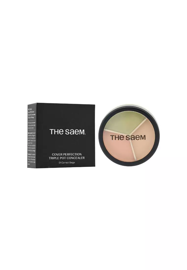 25% OFF THE SAEM Cover Perfection Triple Pot Concealer (#01 Correct Beige) (1pc) 1piece