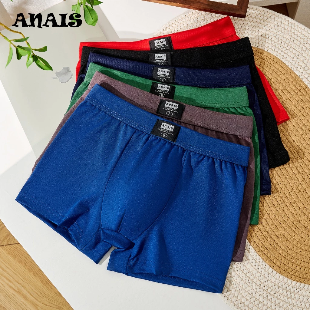 50% OFF COD Men's High Quality Cotton Solid Color Boxer Briefs 3/6Pcs (Random Colors)