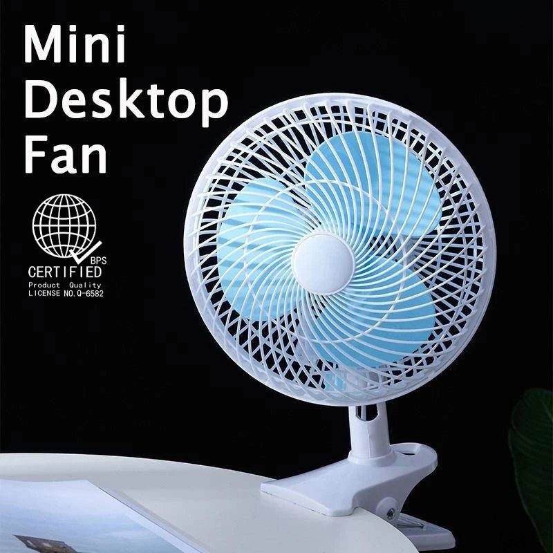 38% OFF Mini Desktop Fan Portable Electric Shaking Head Fan Table Clip Fan for Student Dormitory Office