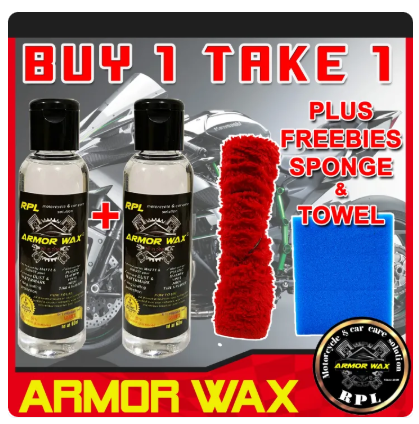 32% OFF Buy 1 take 1 armor wax coat for matte and glossy free sponge and microfiber towel 60ml
