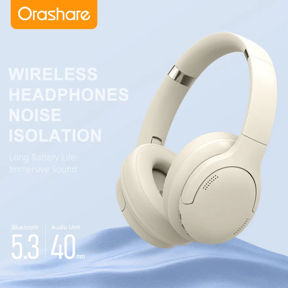 48% OFF Orashare HS01 Wireless Headphones ANC Noise Canceling Foldable Bluetooth Headset With Built-in Mic Folding Earbud noise  cancelling