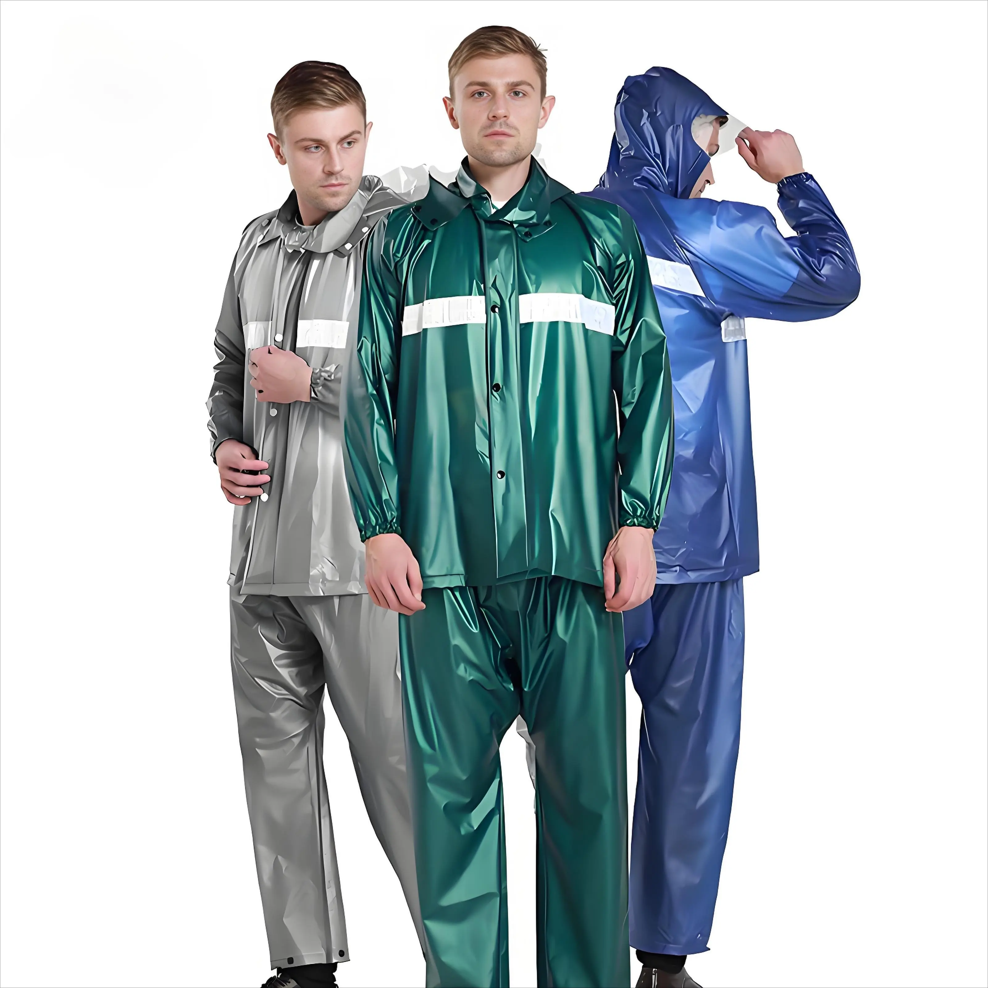 54% OFF Titanium Raincoat Rubberized Makapal Kapote Popular Waterproof Raincoat with Pants kuromi raincoat pma raincoat Grey Lightweight Green
