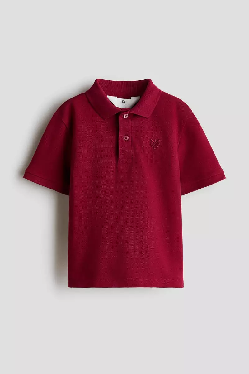 10% OFF H&M Embroidered-motif piqué polo shirt