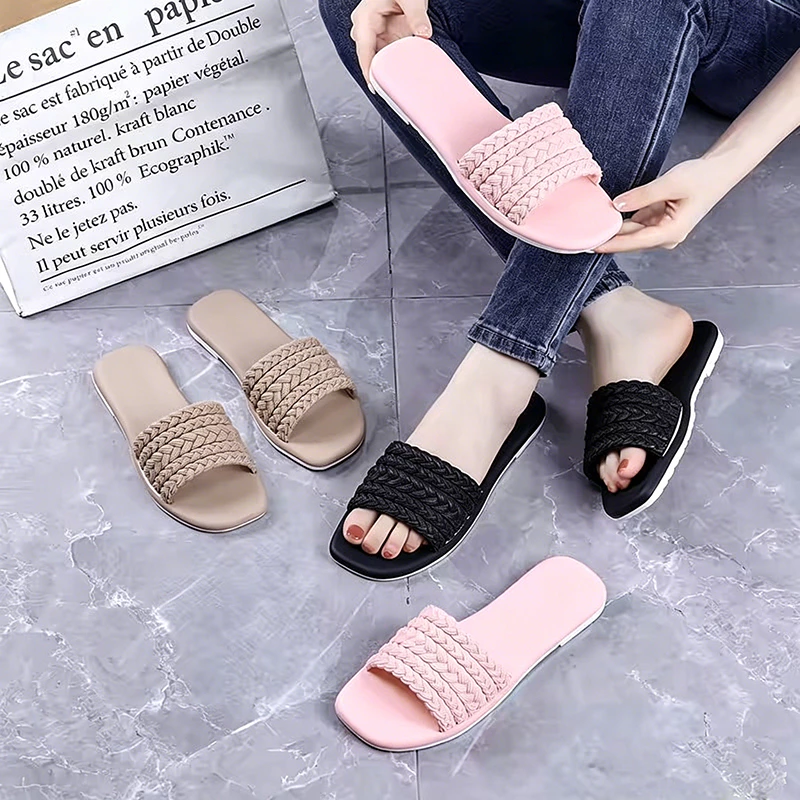 67% OFF WS Korean Fashion Women Sandals Flat Slippers (size 36-41) #WT157