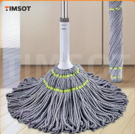 89% OFF TIMSOT Self Wringing Mop Magic Tornado swob Indoor Quick Dry Easy Spin Mop Floor Tile Cleaning Household Cloth Wet Tool