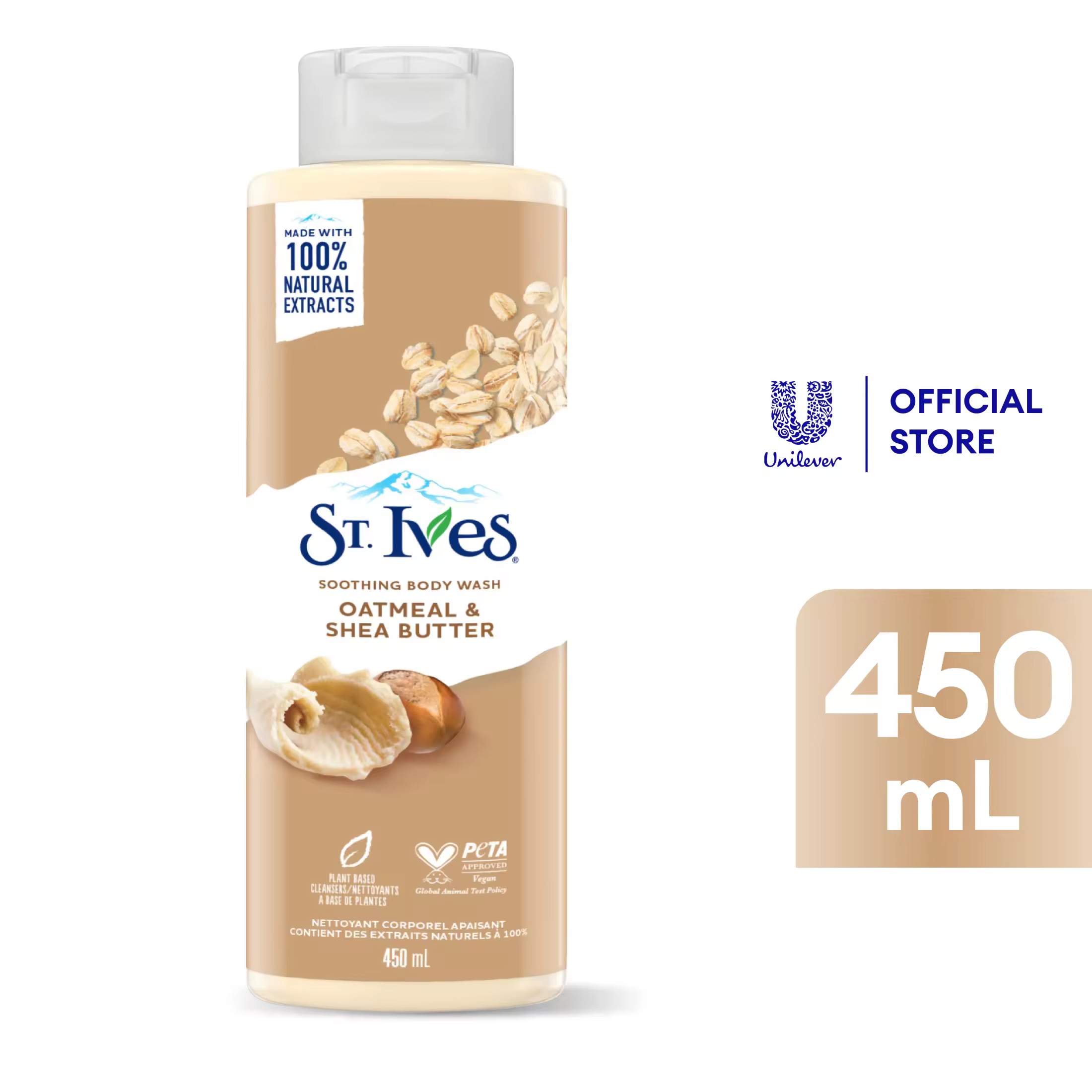 27% OFF ST. IVES Oatmeal & Shea Butter Soothing Body Wash Made with 100% Natural Exfoliants & Extracts 450ML