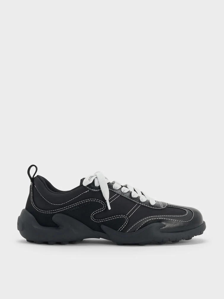 20% OFF Minette Low-Top Sneakers - Black Textured