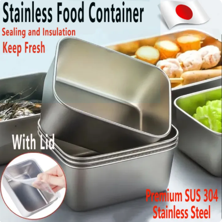 55% OFF 304 Stainless Food Container Stainless Steel Box Stainless Box Storage Food Sealed Storage Box Food Storage Containe Stainless Steel Fresh Keeping Box Fridge Frozen Storage Box Fruit Vegetable Sealing Container Box Heater Household Kitchen Fresh K