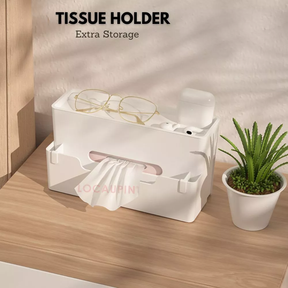 47% OFF LOCAUPIN Tissue Box Holder Nightstand Vanity Desk Dresser Makeup Organizer Office Bedside Table